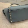 VALENTINO GARAVANI Vitello Small Rockstud Double Handle Tote Light Blue