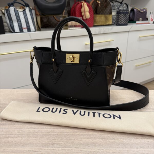Louis Vuitton Calfskin Monogram On My Side PM Black