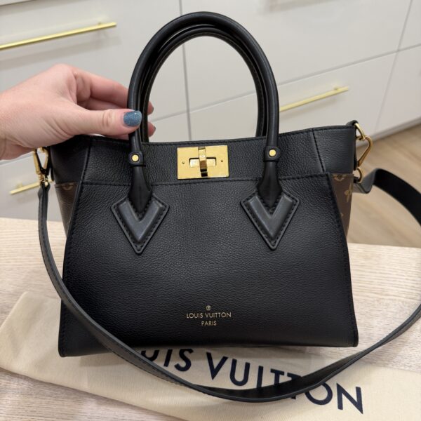 Louis Vuitton Calfskin Monogram On My Side PM Black