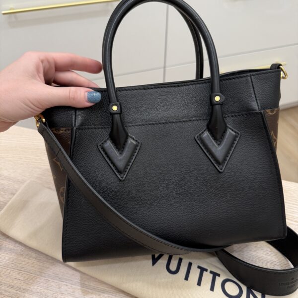 Louis Vuitton Calfskin Monogram On My Side PM Black