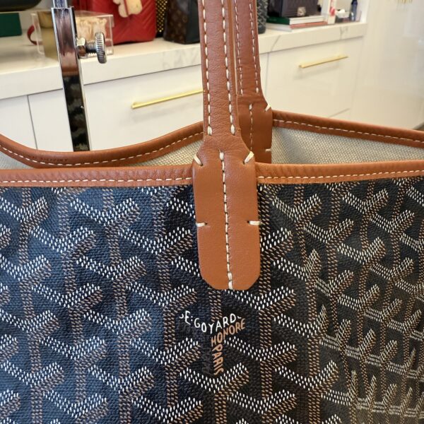 Goyard Goyardine Saint Louis GM Black and Tan