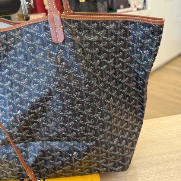 Goyard Goyardine Saint Louis GM Black and Tan