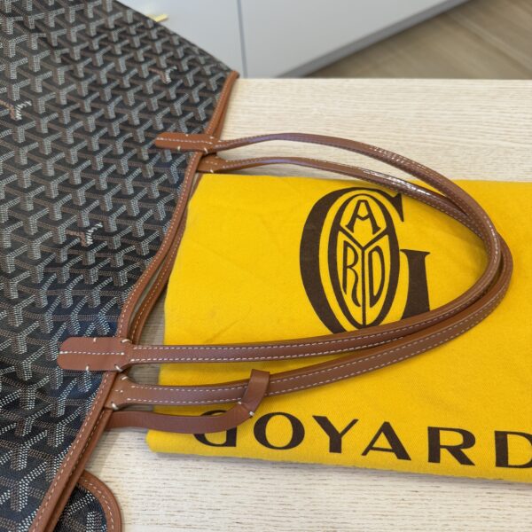 Goyard Goyardine Saint Louis GM Black and Tan