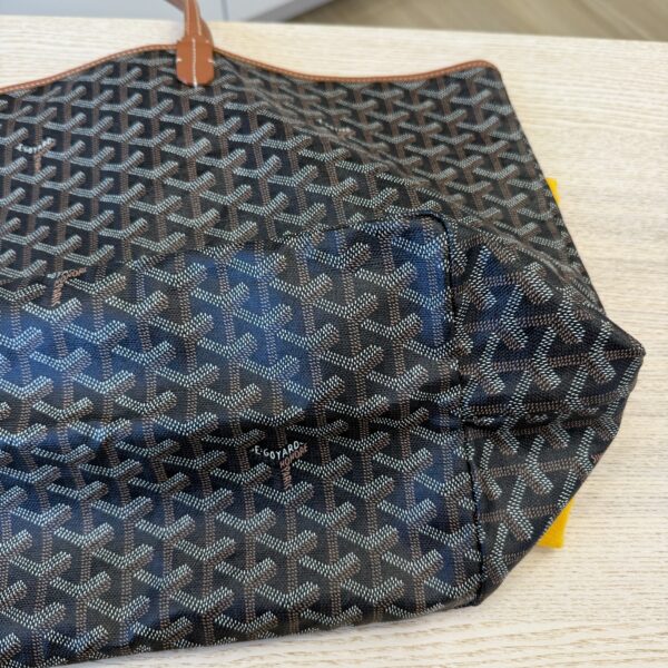 Goyard Goyardine Saint Louis GM Black and Tan