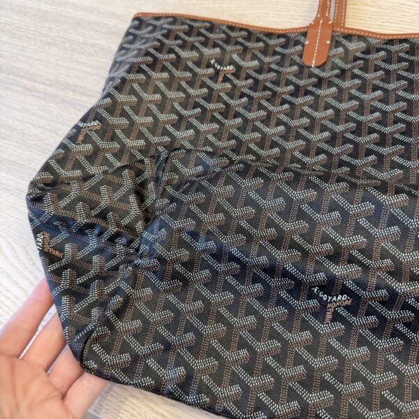 Goyard Goyardine Saint Louis GM Black and Tan