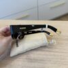 Jacquemus Les Lunettes Pilota Rectangular Sunglasses Black Yellow Gold