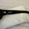 Jacquemus Les Lunettes Pilota Rectangular Sunglasses Black Yellow Gold
