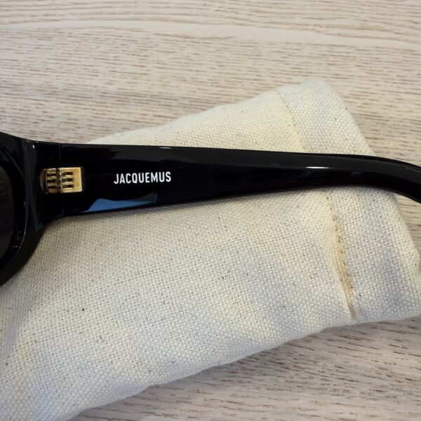 Jacquemus Les Lunettes Pilota Rectangular Sunglasses Black Yellow Gold