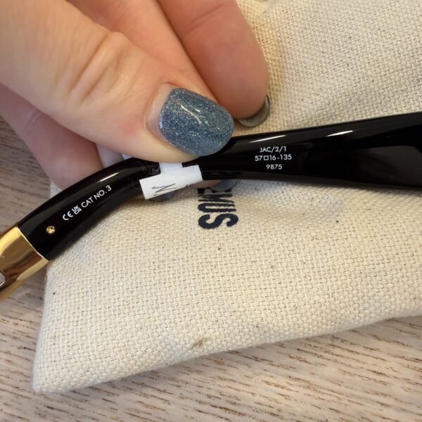 Jacquemus Les Lunettes Pilota Rectangular Sunglasses Black Yellow Gold