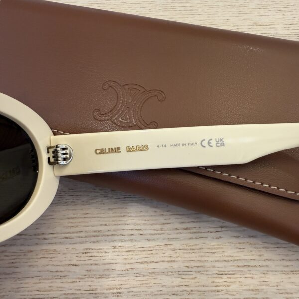 Celine Triomphe Acetate Oval Sunglasses Animal Brown