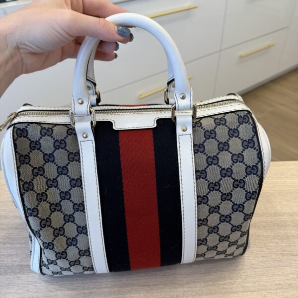 Gucci Monogram Vintage Web Medium Boston