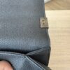 Chanel Washed Caviar Quilted Small Square Turn Around Ligne Flap Dark Gray
