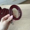 Saint Laurent (YSL) Calfskin Y Quilted Monogram Toy Loulou Satchel Burgundy and Silver hardware