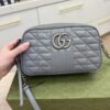 Gucci Matelasse Small GG Marmont Grey and Palladium Hardware (New Model)