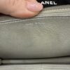 Chanel Metallic Lambskin Chevron Wallet On Chain WOC Silver
