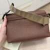 Burberry Medium Note Leather & Vintage Check Crossbody Bag Tan
