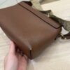 Burberry Medium Note Leather & Vintage Check Crossbody Bag Tan