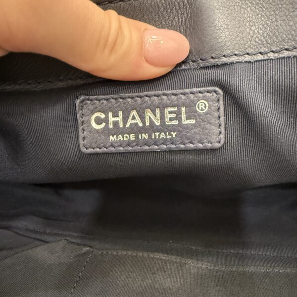 Chanel Calfskin New Medium Boy Reverso Flap Navy