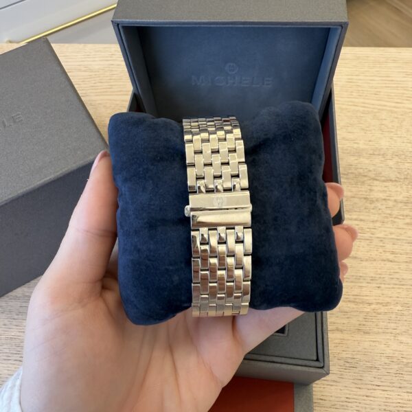 Michele CSX 36MM Stainless Steel & Diamond Link Bracelet Watch