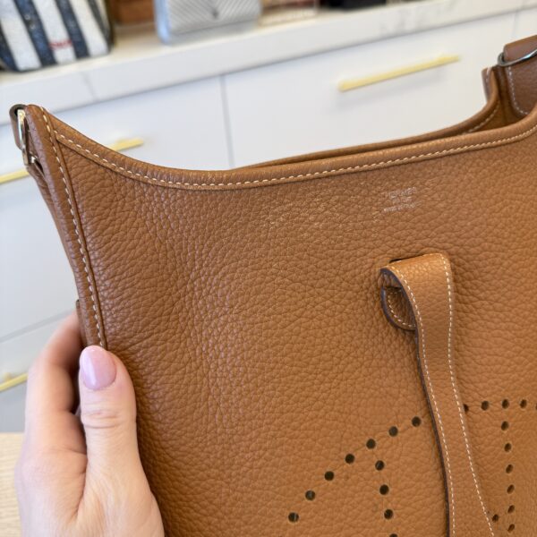 Hermes Taurillon Clemence Evelyne III PM Gold