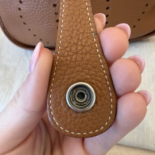 Hermes Taurillon Clemence Evelyne III PM Gold