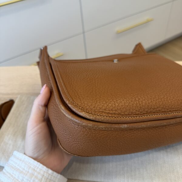 Hermes Taurillon Clemence Evelyne III PM Gold
