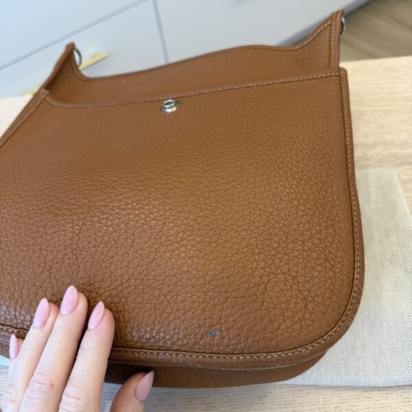 Hermes Taurillon Clemence Evelyne III PM Gold