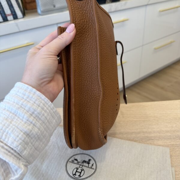 Hermes Taurillon Clemence Evelyne III PM Gold