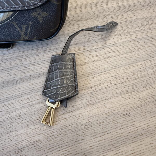 Louis Vuitton Monogram Snakeskin Alligator Monogramissime Pochette Gris