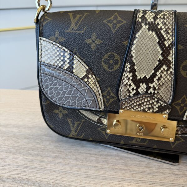 Louis Vuitton Monogram Snakeskin Alligator Monogramissime Pochette Gris