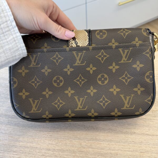 Louis Vuitton Monogram Snakeskin Alligator Monogramissime Pochette Gris
