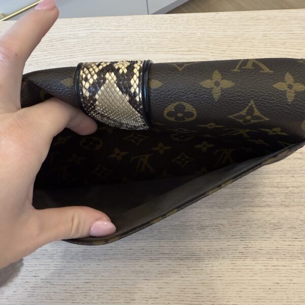 Louis Vuitton Monogram Snakeskin Alligator Monogramissime Pochette Gris