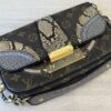 Louis Vuitton Monogram Snakeskin Alligator Monogramissime Pochette Gris