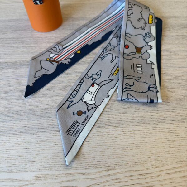 Hermes Multicolor Silk Twilly