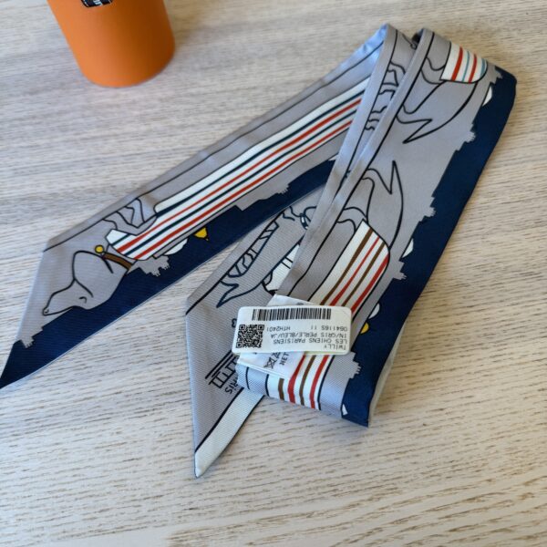 Hermes Multicolor Silk Twilly