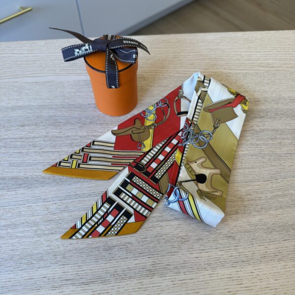 Hermes Multicolor Silk Twilly