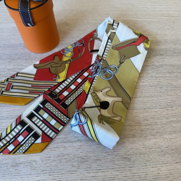 Hermes Multicolor Silk Twilly