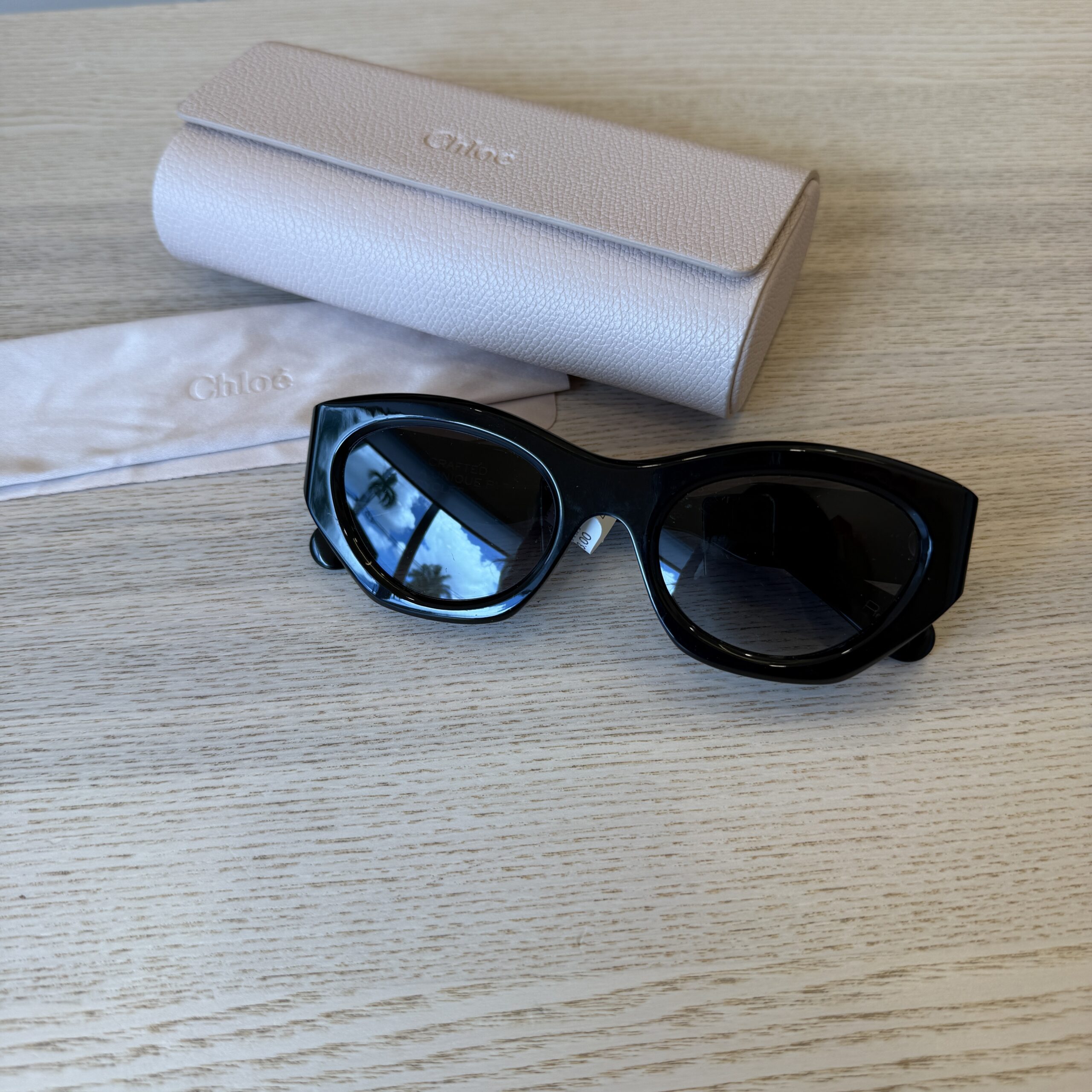 Chloe Black Shiny Acetate Sunglasses