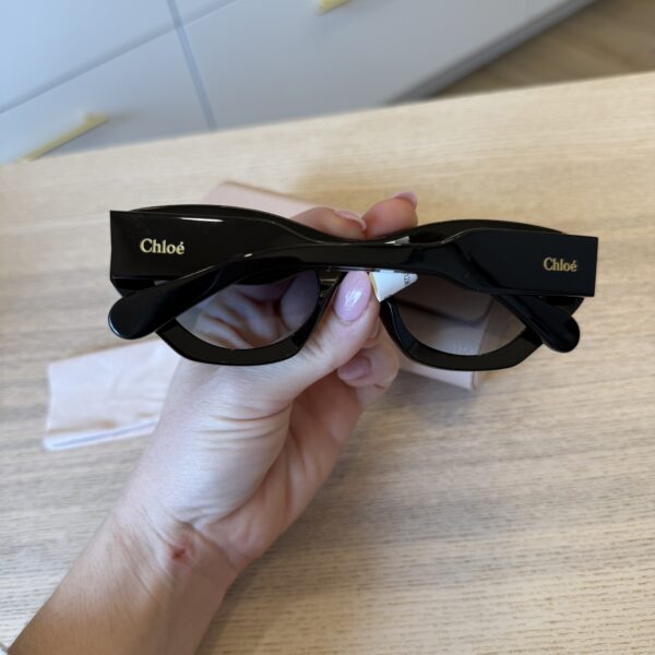 Chloe Black Shiny Acetate Sunglasses