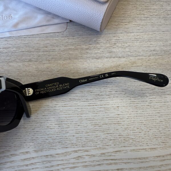 Chloe Black Shiny Acetate Sunglasses