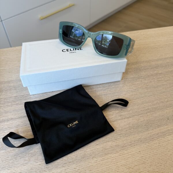 Celine Triomphe 53MM Rectangular Sunglasses Transparent light blue