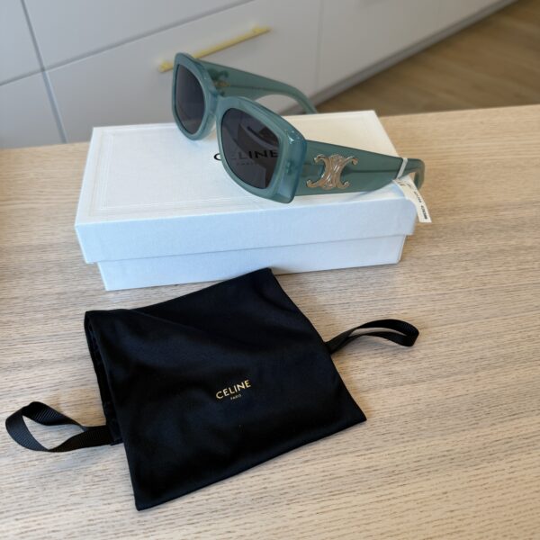 Celine Triomphe 53MM Rectangular Sunglasses Transparent light blue
