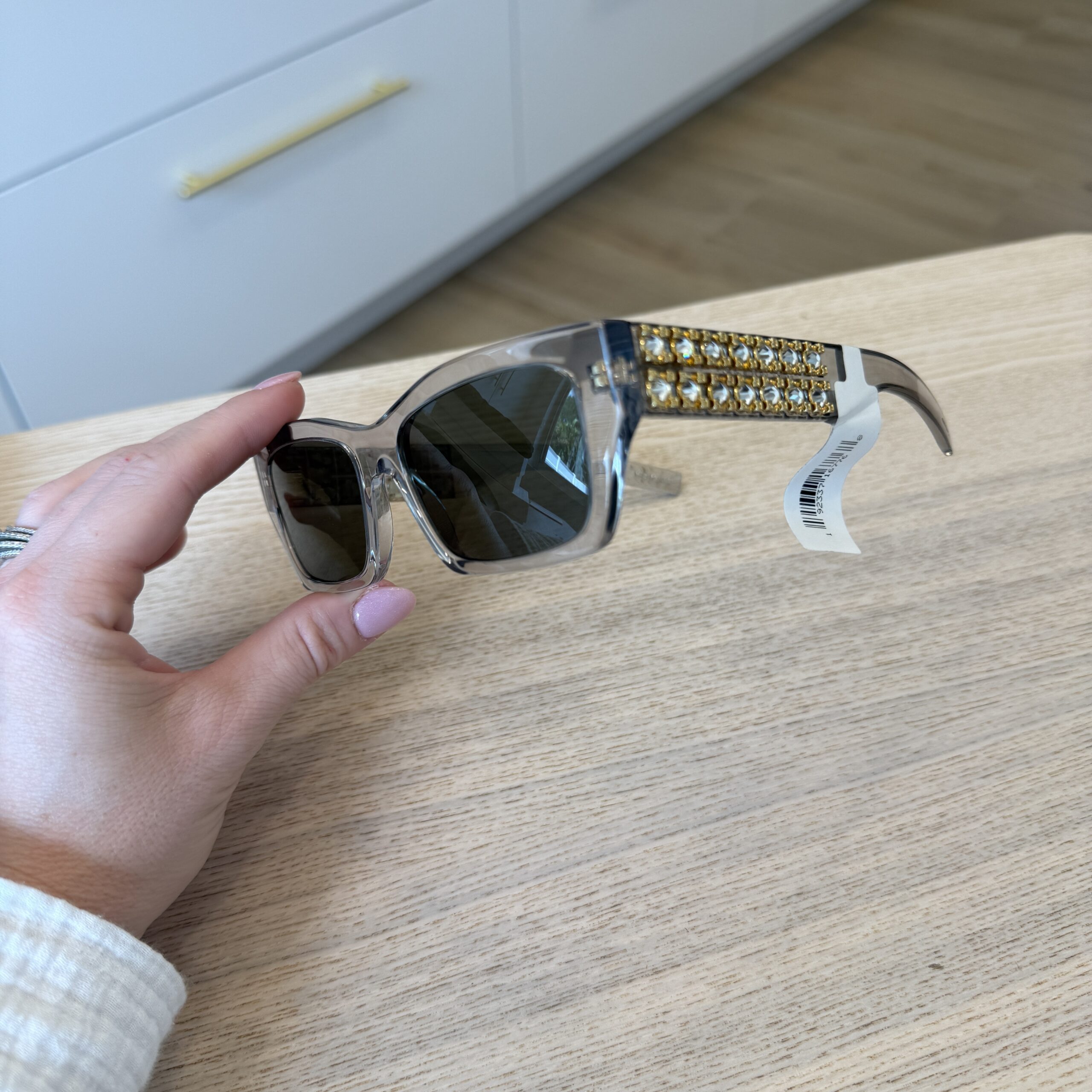 Givenchy Plumeties Crystal & Acetate Square Sunglasses