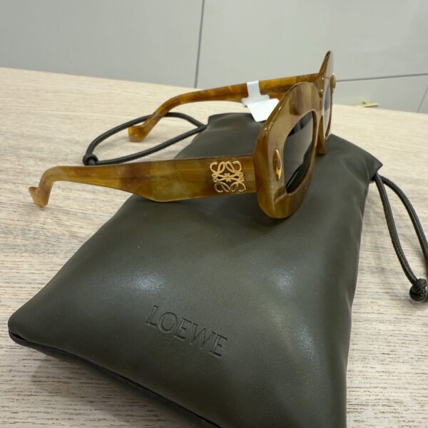 Loewe Silver Screen Sunglasses in Acetate with a Loewe Anagram Havana Brown