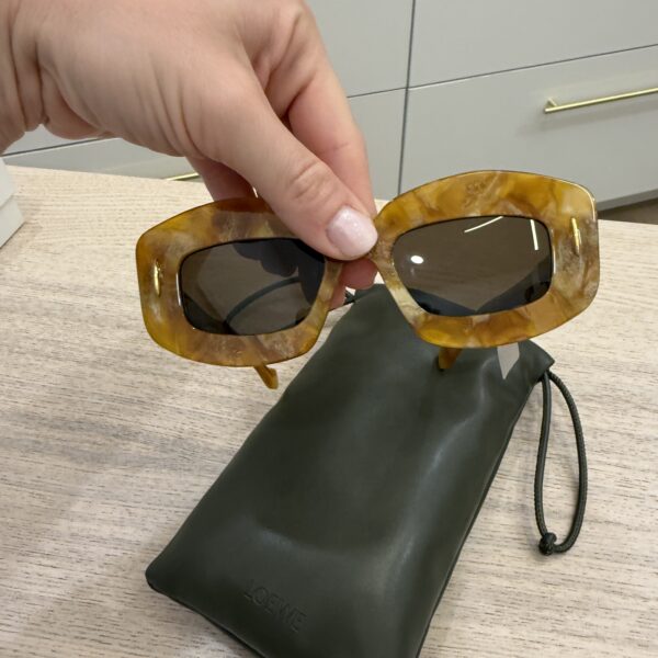 Loewe Silver Screen Sunglasses in Acetate with a Loewe Anagram Havana Brown