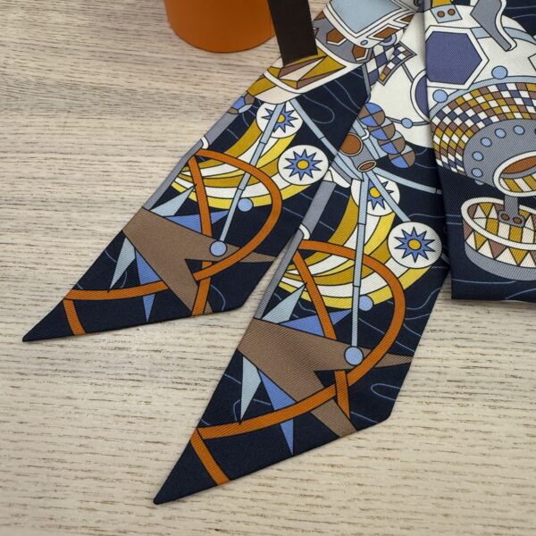 Hermes Multicolor Silk Twilly