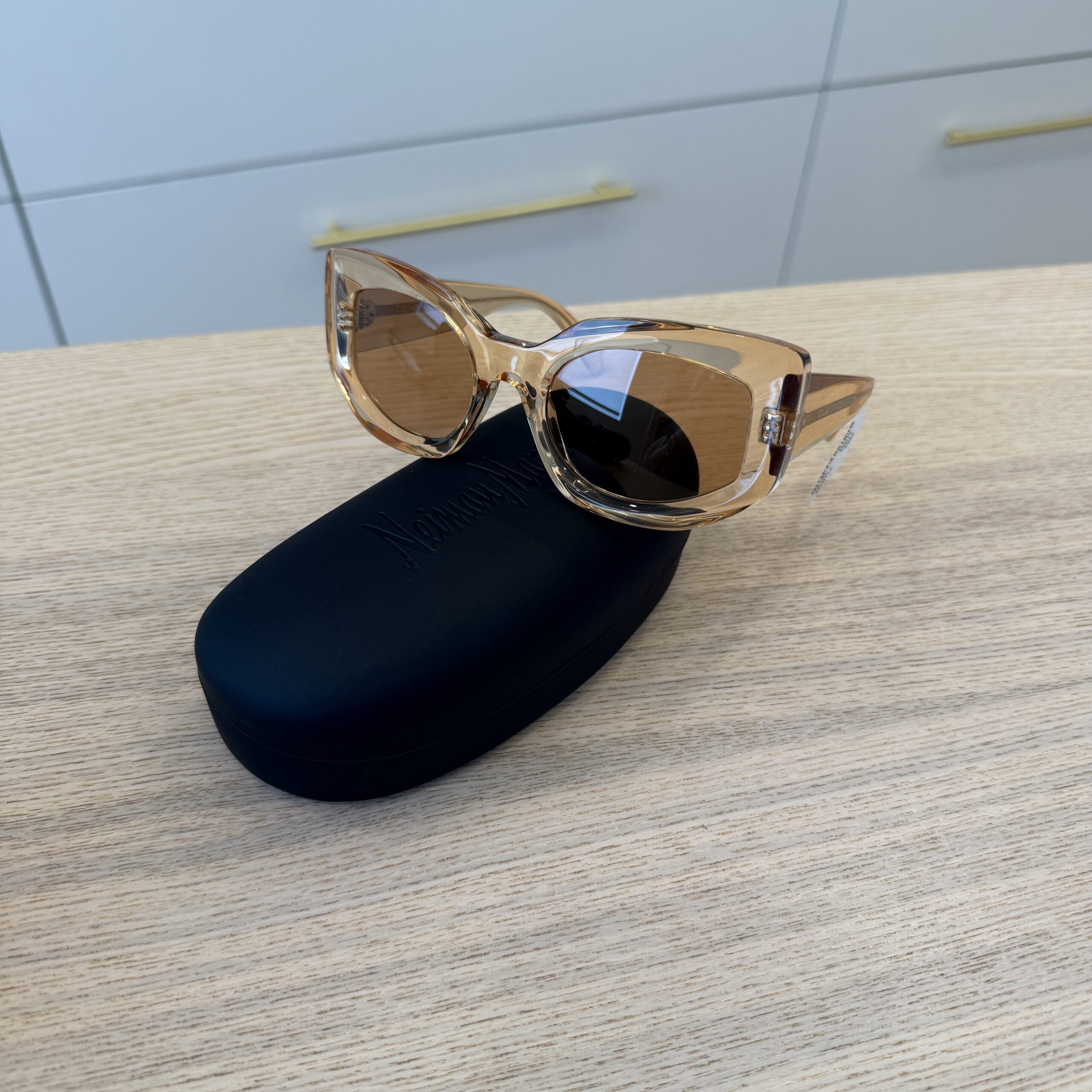 Celine Shiny Orange Bold 3 Dots Sunglasses