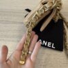 Chanel Shiny Lambskin Quilted Chain Around Flap Bag Beige