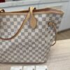 Louis Vuitton Damier Azur Neverfull MM NM Rose Ballerine