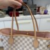 Louis Vuitton Damier Azur Neverfull MM NM Rose Ballerine